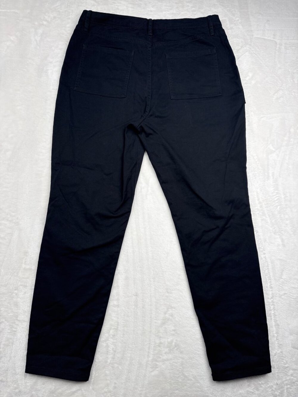 Banana Republic Womens Navy Chino Pants Size 12 Cotton Blend Slim Fit